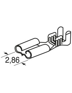 Faston femmina 2,86mm 2