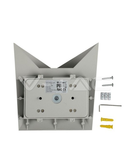 V-TAC VT-825 8284 LED Pocket Wall Lamp 5W Colour Grey 3000K IP65