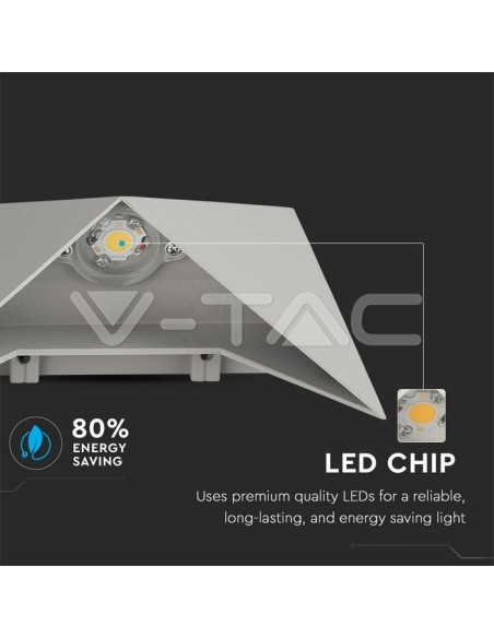 V-TAC VT-825 8284 LED Zaklamp 5W Kleur Grijs 3000K IP65