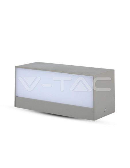 V-TAC VT-8057 8244 LED Rectangular Wall Lamp 12W Double Light Beam Grey 6400K IP65