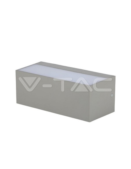 V-TAC VT-8057 8243 Lampe murale rectangulaire à LED 12W à double faisceau lumineux Gris 4000K IP65