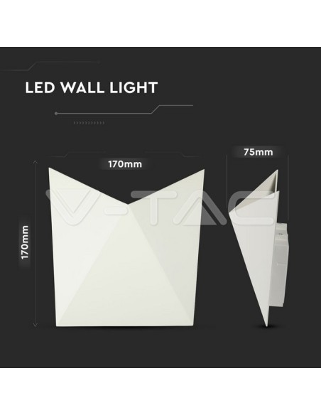 V-TAC VT-825 8281 LED Pocket Wall Light 5W White 4000K IP65