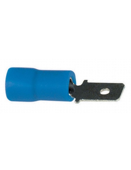 Male insulated faston 6.35mm 15A - blue