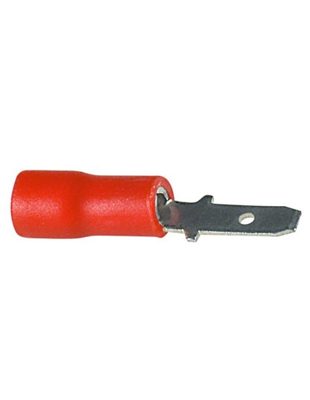 Faston isolé mâle 4.8mm 10A - rouge