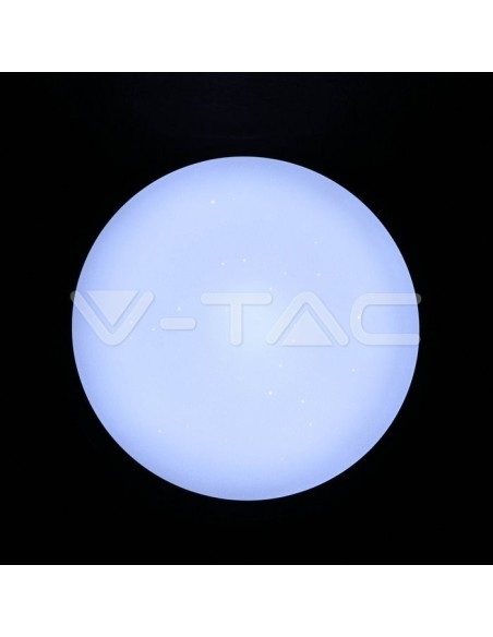 V-TAC SMART HOME VT-5141 1497 Runde LED-Deckenleuchte 40W 3 in 1 Sterneneffekt Kompatibel mit Google und Amazon Alexa Dimmbar