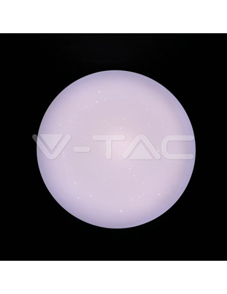 V-TAC SMART HOME VT-5161 1498 Lámpara de techo LED redonda de 60W 3 en 1 con efecto estelar compatible Google y Amazon Alexa