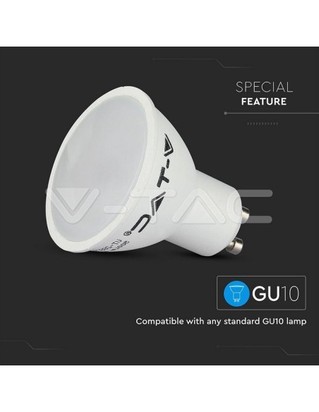 V-TAC SMART HOME VT-5164 2757 Foco LED GU10 4,5W Satinato Compatible con Google Home y Amazon Alexa a través de V-Tac Smart App