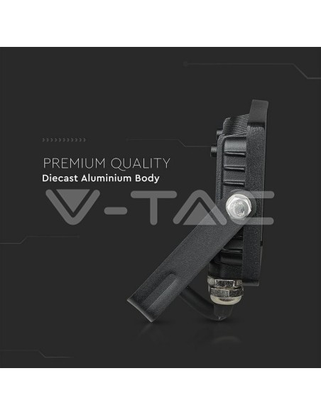 V-TAC PRO VT-10 Projecteur LED SMD Chip Samsung 10W Couleur Noir IP65