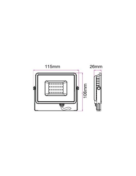 V-TAC PRO VT-10 Foco LED Chip Samsung 10W Color Blanco IP65