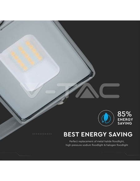 V-TAC PRO VT-10 LED Spotlight SMD Chip Samsung 10W Colour Grey IP65