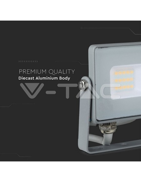 V-TAC PRO VT-10 LED Strahler SMD Chip Samsung 10W Farbe Grau IP65