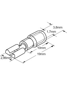 Isolierte Buchse 2,86mm 10A... 2