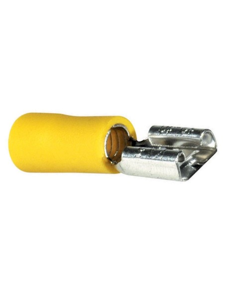 Faston isolé femelle 6.35mm 24A - jaune
