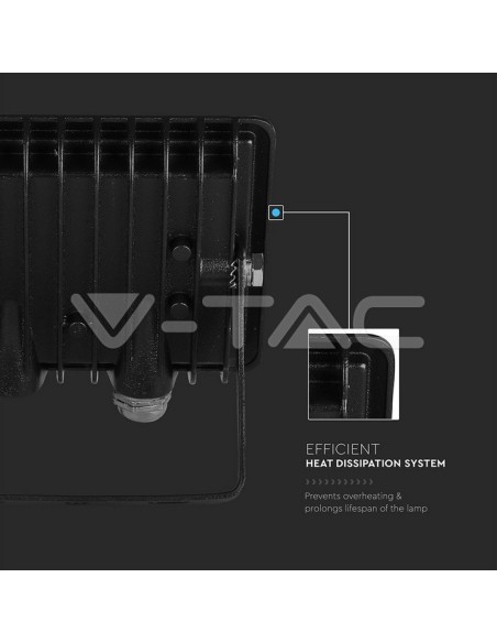 V-TAC VT-4011 10W SMD LED Spotlight E-Series Colour Black IP65