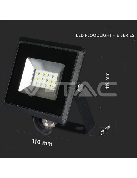 V-TAC VT-4011 10W SMD LED Strahler E-Series Farbe Schwarz IP65