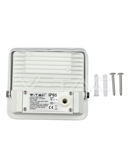 V-TAC VT-5020 5984 20W SMD LED RGB Bluetooth 3-in-1 App Controlled Dimmable White Colour