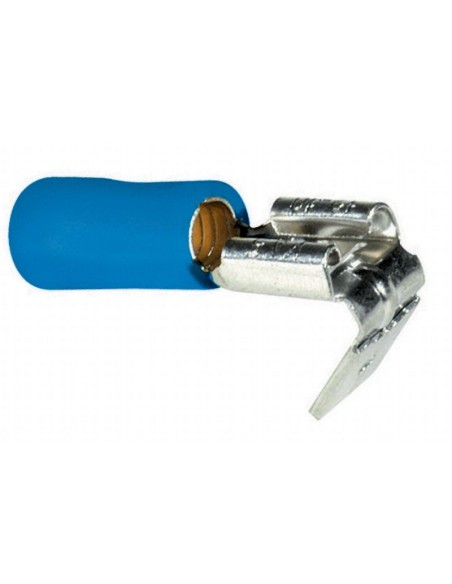 Isolierter Faston Stecker+Buchse 6,35mm 15A - blau