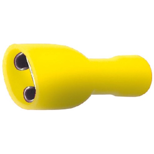 Female insulated faston 6.35mm 24A -...