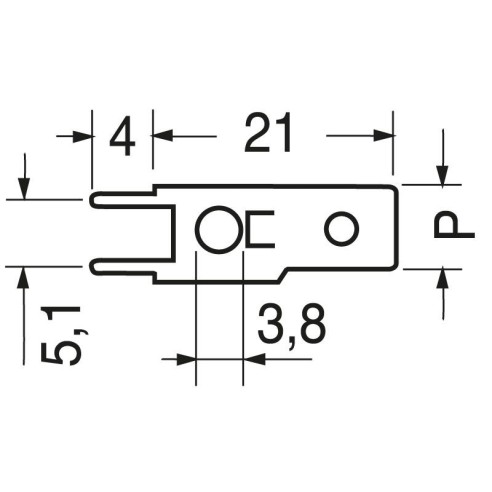Male faston terminal 6.35mm for...