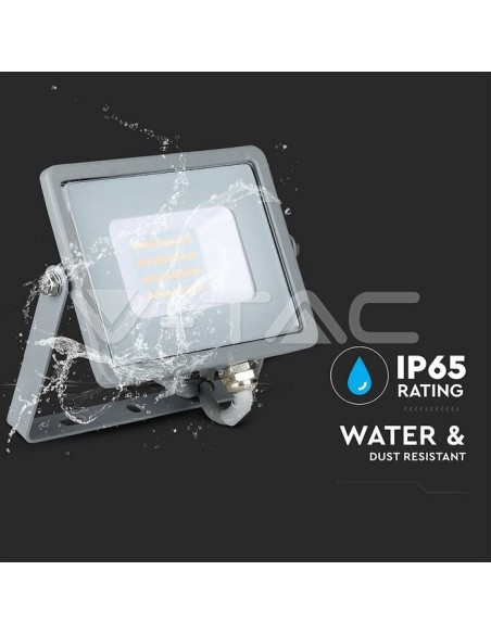 V-TAC PRO VT-20 LED Spotlight SMD Chip Samsung 20W Kleur Grijs IP65