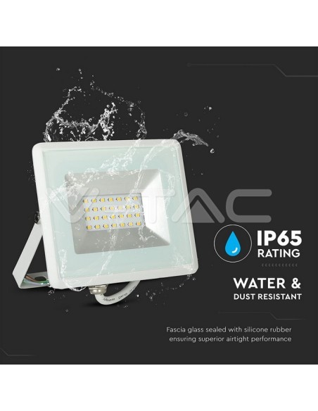 V-TAC VT-4021 E-Serie 20W SMD LED-Strahler Weiß IP65