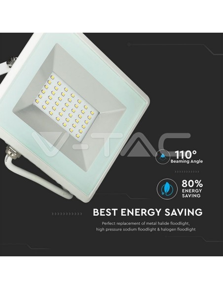 V-TAC VT-4031 E-Series 30W SMD LED Spotlight Blanco IP65