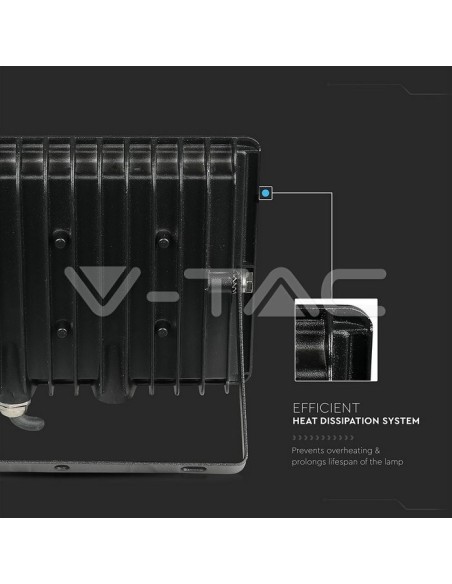 V-TAC VT-4031 SMD LED Spotlight 30W E-Series Colour Black IP65