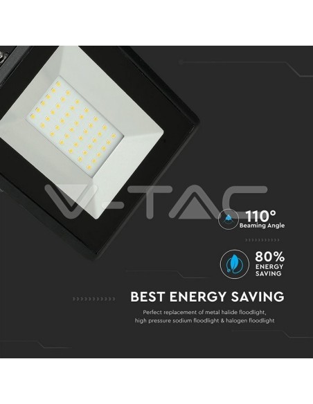 V-TAC VT-4031 SMD LED Spotlight 30W E-Series Colour Black IP65