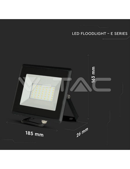 V-TAC VT-4031 SMD Spot LED 30W E-Series Couleur Noir IP65