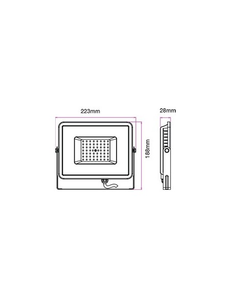 V-TAC PRO VT-50 LED Spotlight SMD Chip Samsung 50W Kleur Wit IP65