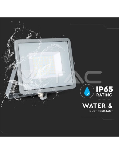 V-TAC PRO VT-50 LED Strahler SMD Chip Samsung 50W Farbe Grau IP65