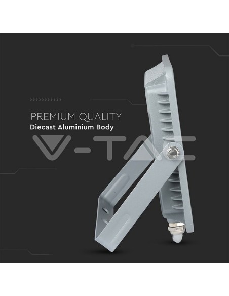 V-TAC PRO VT-50 LED Strahler SMD Chip Samsung 50W Farbe Grau IP65