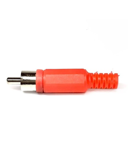 RCA plug with cable guide - Red