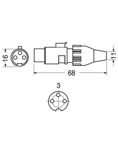 3-pin XLR socket for... 2