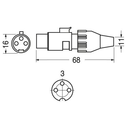 Prise XLR 3 broches pour microphones...