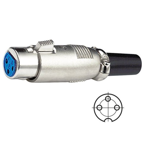 3-polige XLR-aansluiting voor microfoons