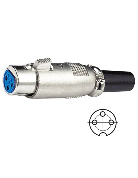 3-polige XLR-aansluiting voor microfoons