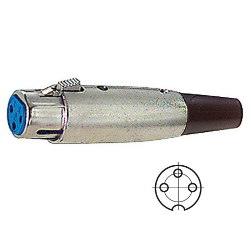 3-polige XLR-aansluiting voor microfoons