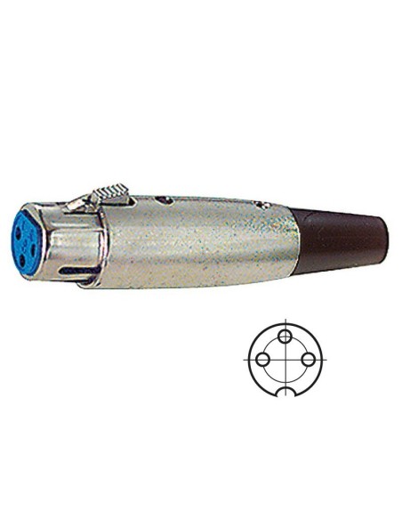 3-polige XLR-aansluiting voor microfoons