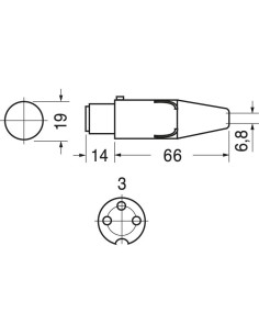 Toma XLR de 3 pines para... 2