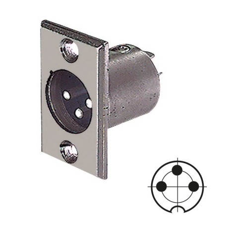 3-polige Panel-XLR-Buchse für Mikrofone