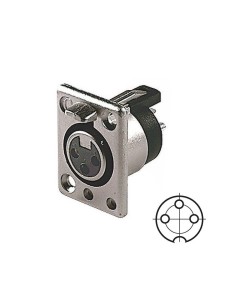 Toma de panel XLR de 3...