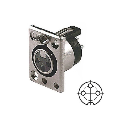 3-pin XLR panel socket for...