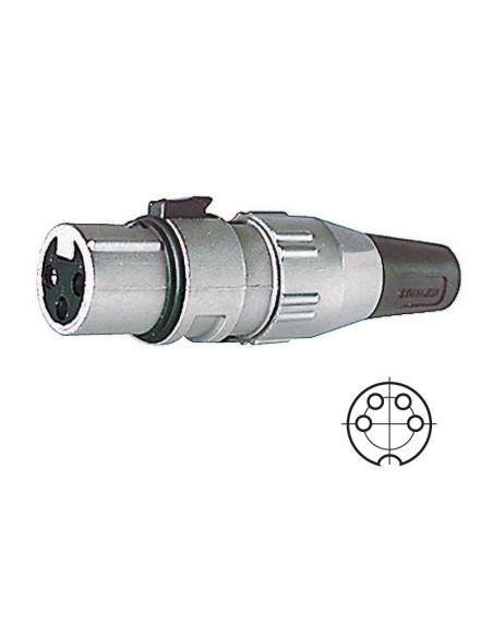 4-polige XLR-aansluiting voor microfoons - Deltron Components