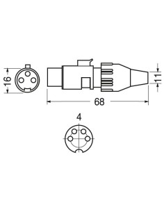 4-pin XLR socket for... 2