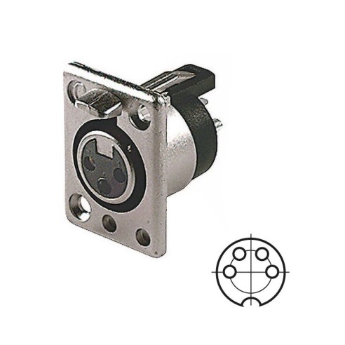 4-pin XLR panel jack for microphones...