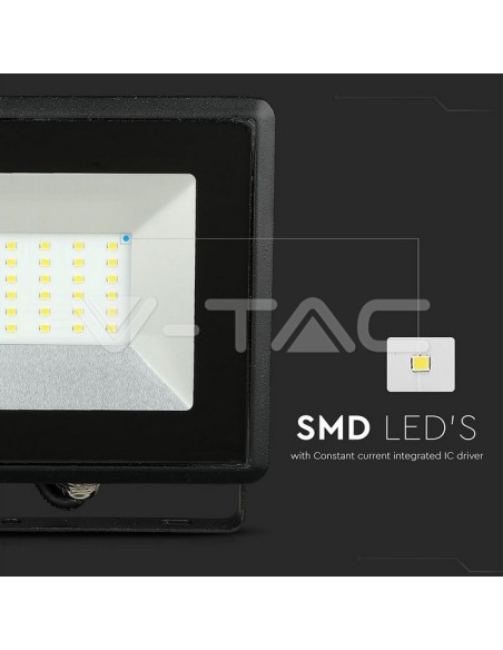 V-TAC VT-4051 SMD LED-Strahler 50W E-Series Farbe Schwarz IP65