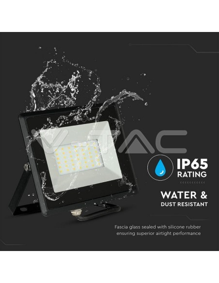 V-TAC VT-4051 SMD LED-Strahler 50W E-Series Farbe Schwarz IP65