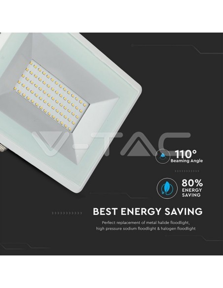 V-TAC VT-4051 E-Series 50W SMD Spot LED Blanc IP65