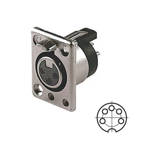 5-pin XLR panel socket for...